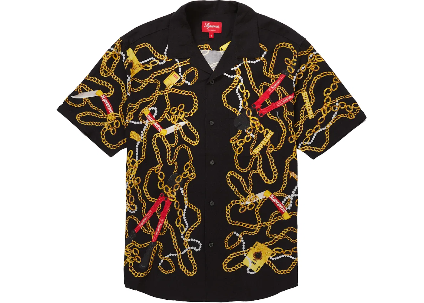 Мужская рубашка с коротким рукавом Supreme S/S Shirt, Black