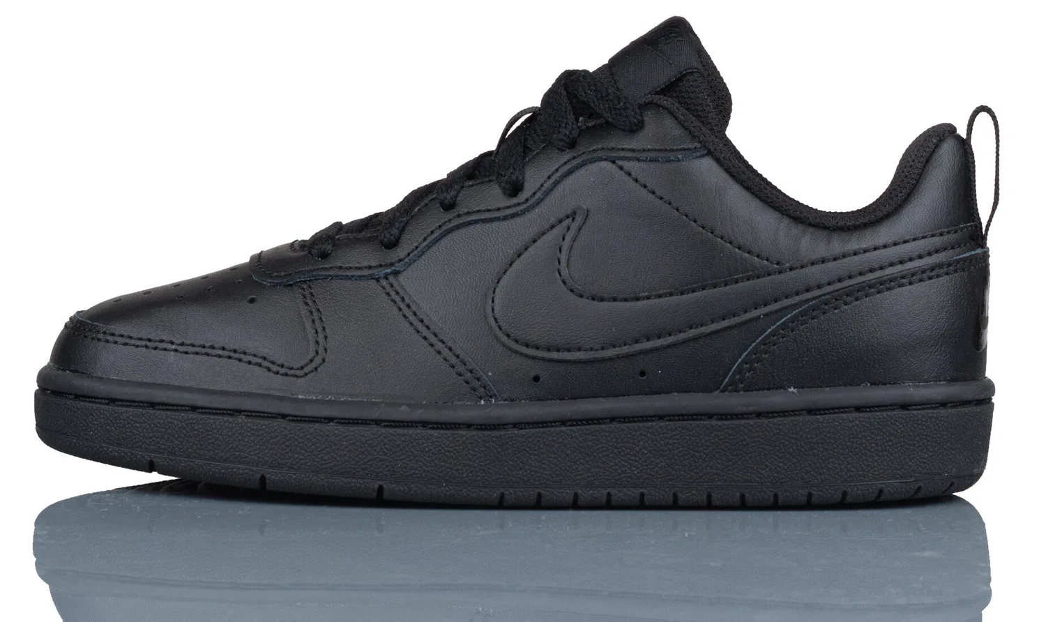 Детские кожаные кроссовки Nike Court Borough Low 2 (GS), Schwarz — фото 3