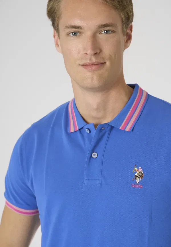 Футболка поло хлопок, Polo shirt, U.S. Polo Assn., синий — фото 4