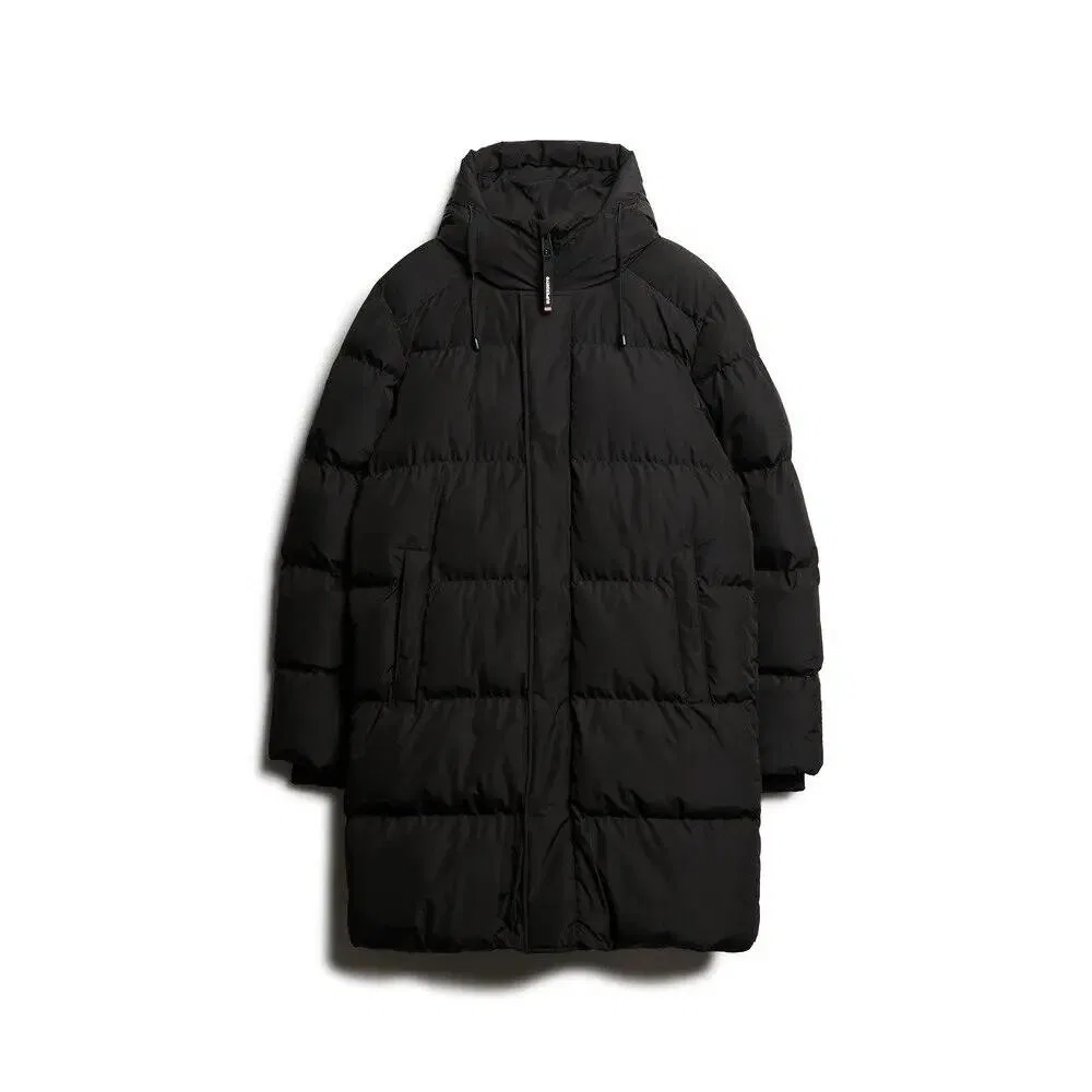 Мужская стеганая куртка с капюшоном Superdry Sports, Schwarz