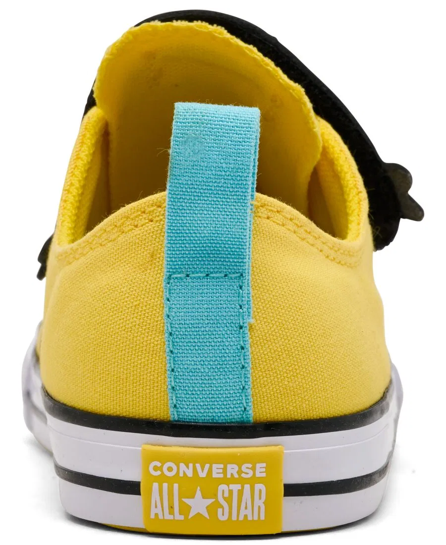 Кеды с кросс-застежкой Minions Converse, Yellow White Black — фото 4