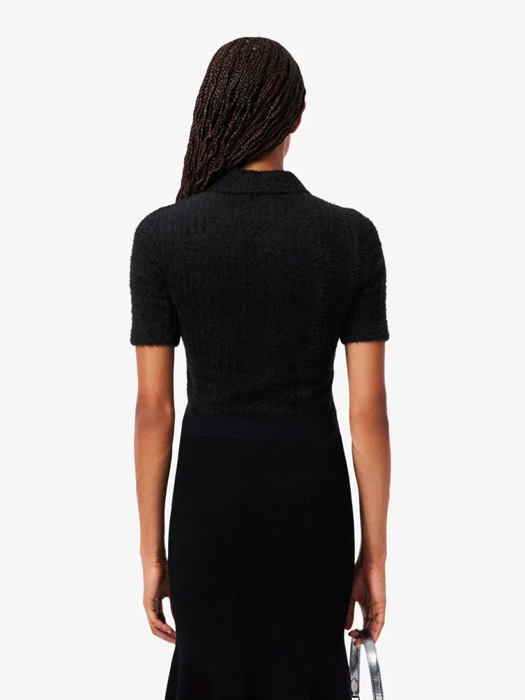 Поло флисовая LACOSTE, Black — фото 3