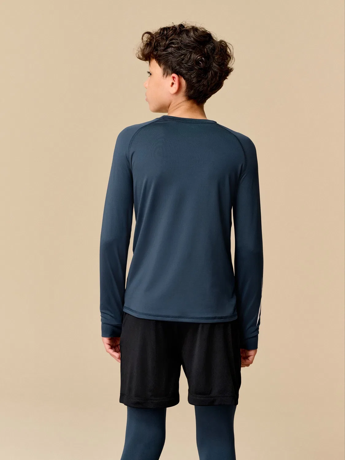 Футболка с длинным рукавом Reebok Navy Sports Base Layer, синяя — фото 4