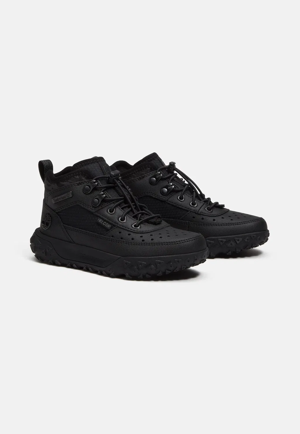 Низкие походные ботинки на эластичном шнурке - высокие кроссовки Timberland, Black — фото 2
