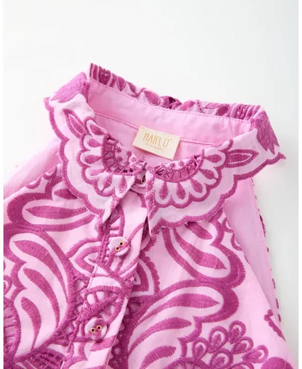 Детское платье для девочек с вышивкой Alora Marlo Kids, Cherry — фото 3