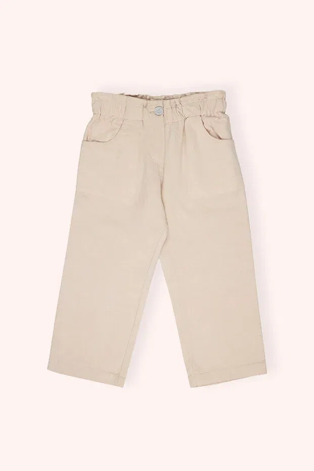 Детские брюки для девочек с широкой штаниной Panço, Beige