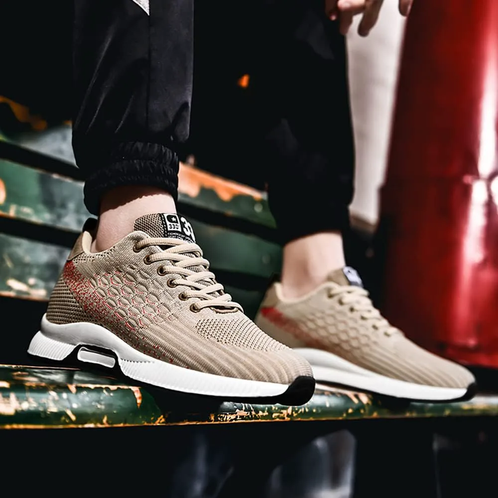 

Мужские модные кроссовки ailishabroy с дышащей тканью: повседневные туфли на скрытой подошве для уверенных в себе мужчин, хаки