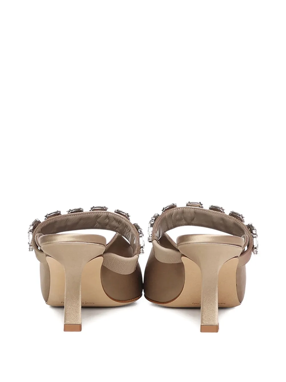 Туфли-лодочки на каблуке, украшенные кристаллами Manolo Blahnik, нейтральный — фото 3