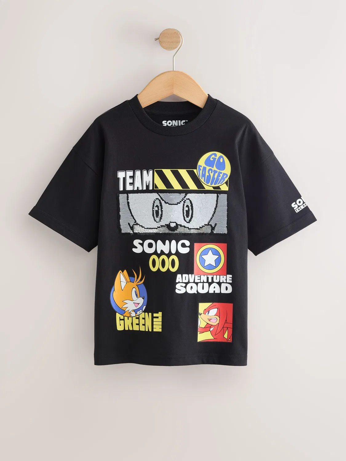 Футболка Sonic the Hedgehog, Black Sequin Next, черный — фото 2