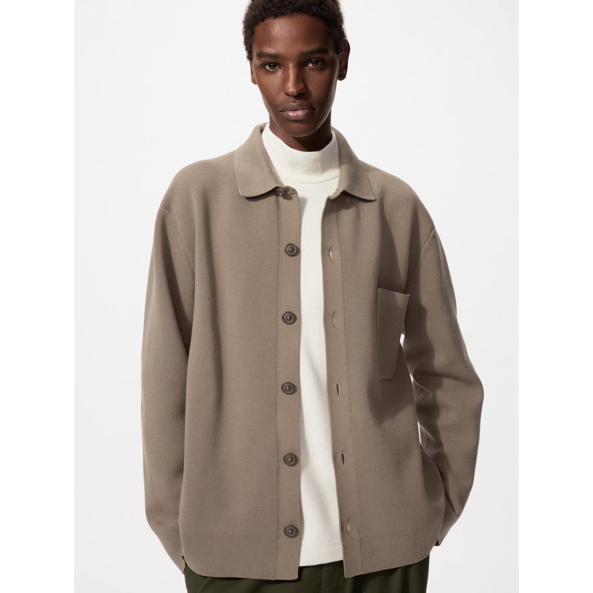 

Рубашка-кардиган Milano Uniqlo, 32 бежевый