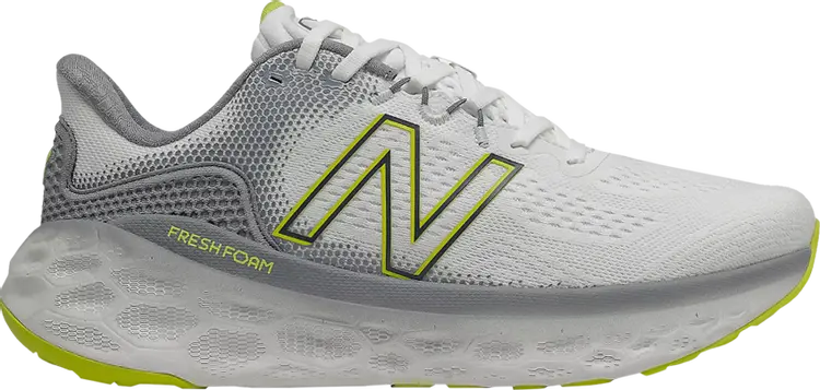 

Кроссовки New Balance Fresh Foam More v3 4E Wide 'Ocean Grey Sulphur Yellow', серый