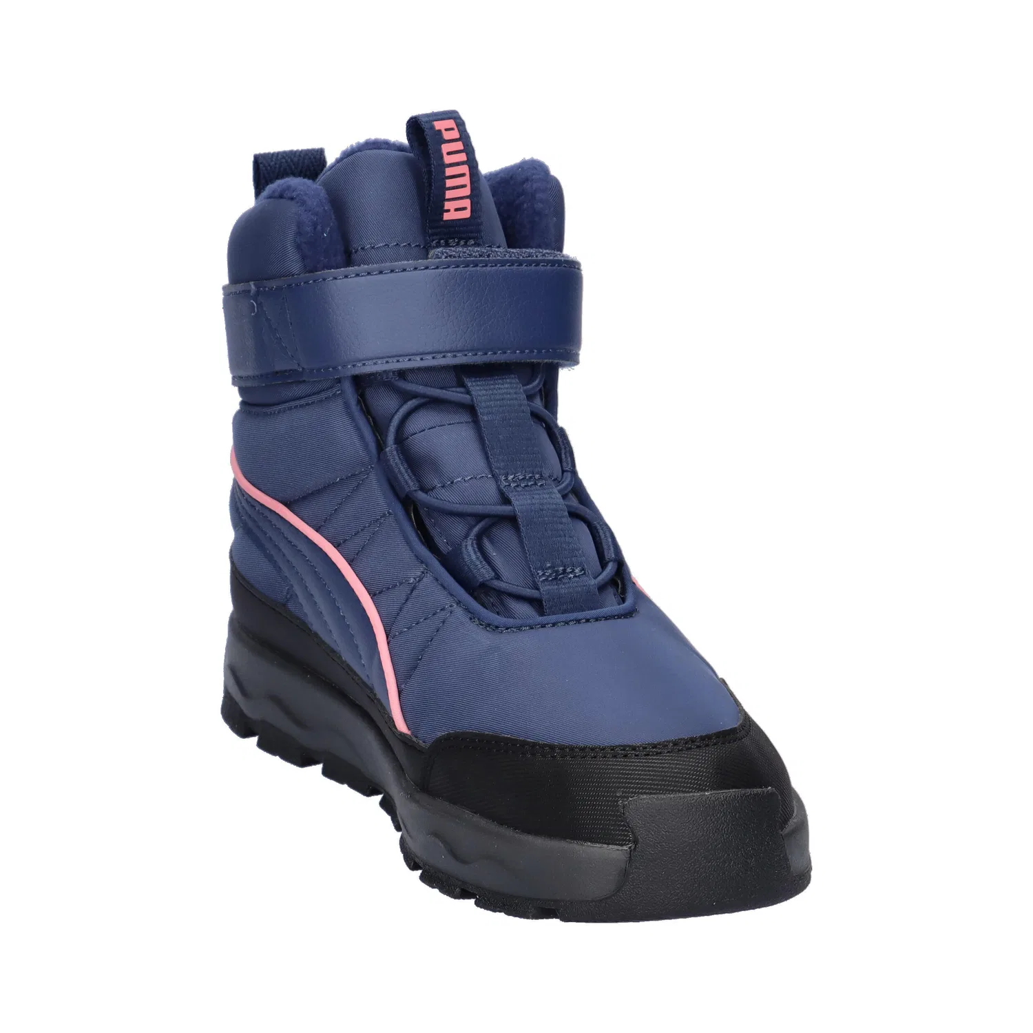 Детские зимние ботинки Puma Evolve Boot Puretex Jr, Цвет: Dunkelblau / Rosa / Schwarz — фото 2