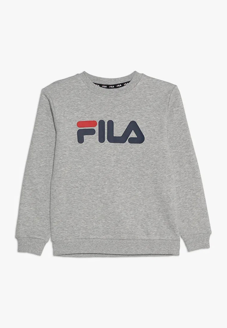 Классическая толстовка с круглым вырезом и логотипом Fila, Light Grey Melange