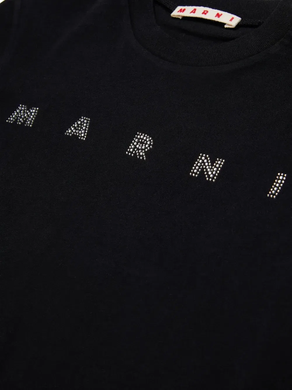 Укороченная футболка с логотипом Marni Kids, черный — фото 4