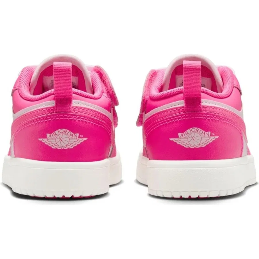 Кроссовки Nike Jordan 1 Low Alt Leather, цвет Pink Foam/Fire Red/White — фото 4