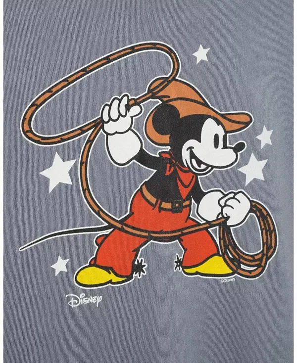 Детская футболка для мальчиков с принтом Mickey Mouse Lasso Tee Junk Food Clothing, Deep Indigo — фото 3