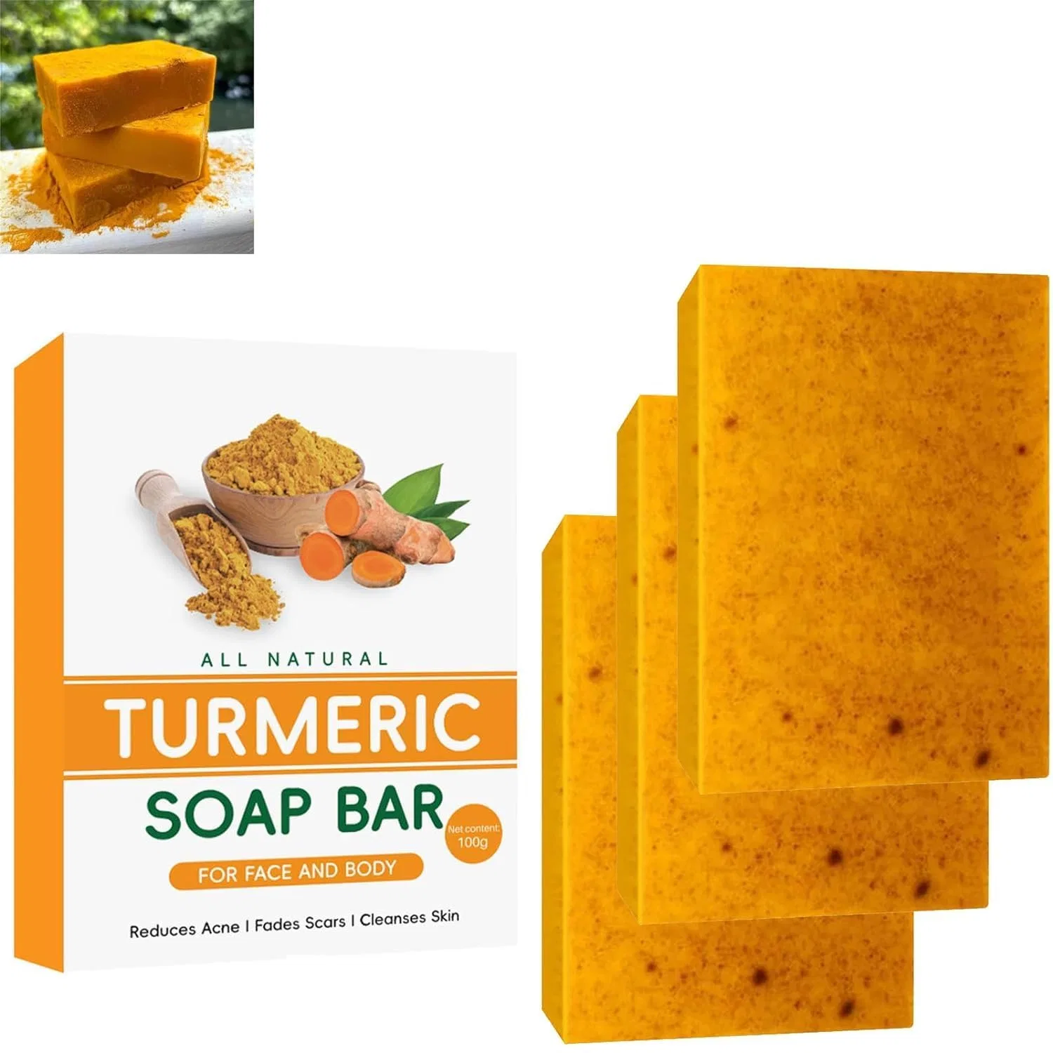 Мыло Kojic Acid Soap, vokkrv, 3 шт, 100 г, Fresh