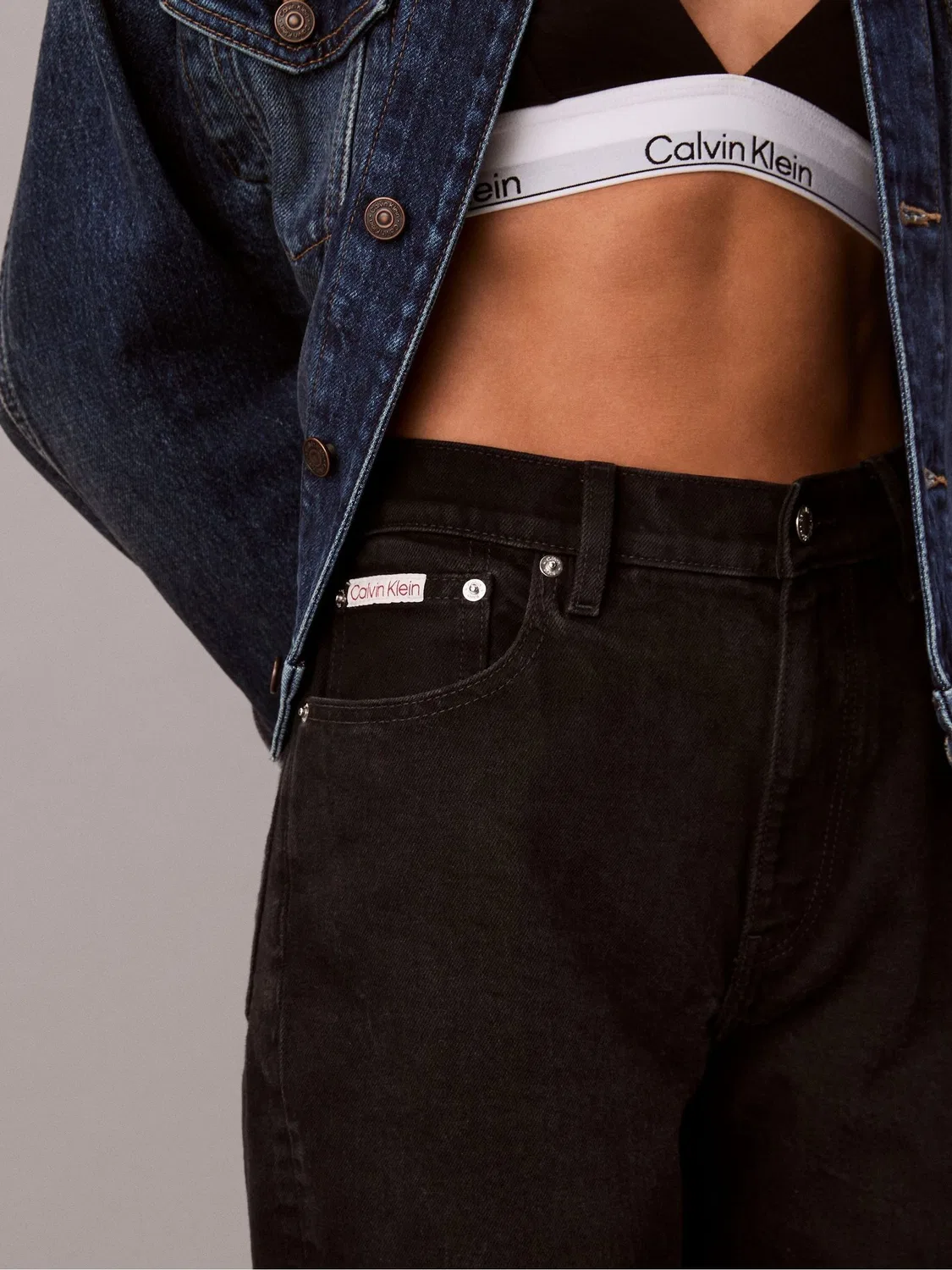 Джинсы Mom Jeans Calvin Klein, черный — фото 4