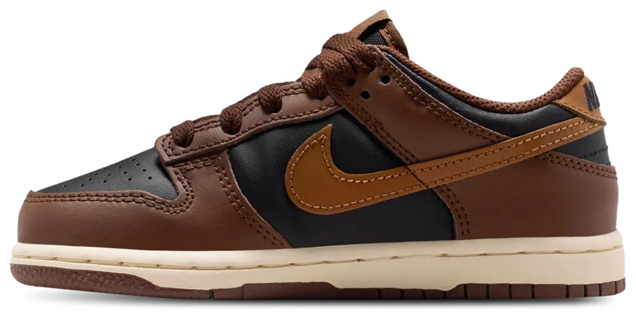 Кроссовки для девочек Dunk Low Nike, коричневый/черный — фото 2