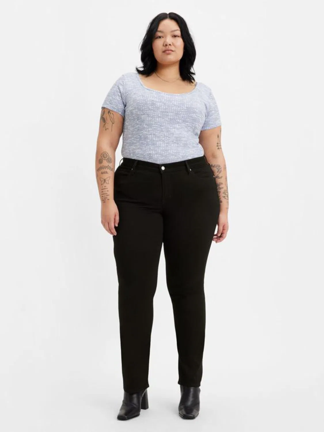 Черные прямые джинсы Levi's Curve 311