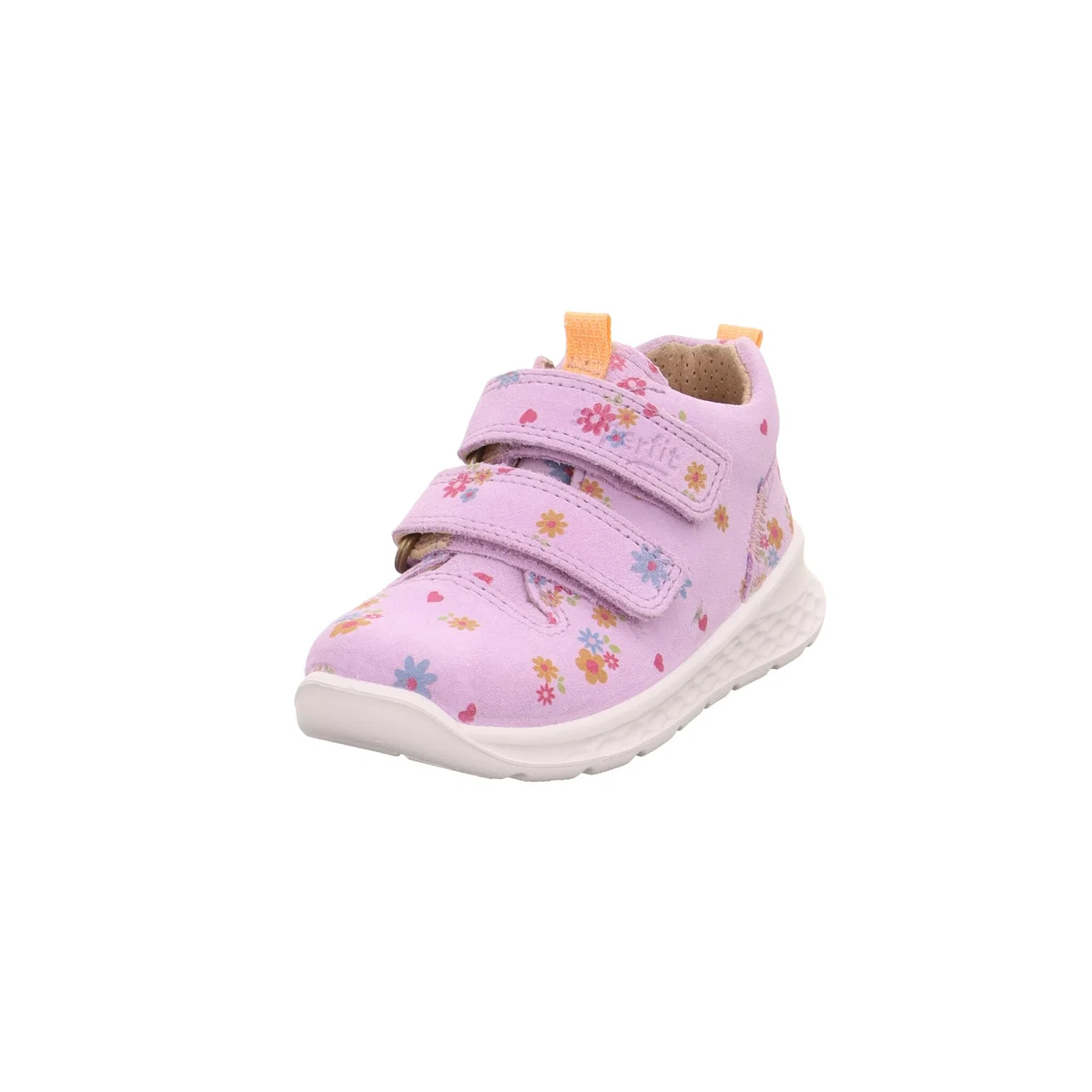 Детские кожаные кроссовки с двумя липучками Superfit, Lilac Floral