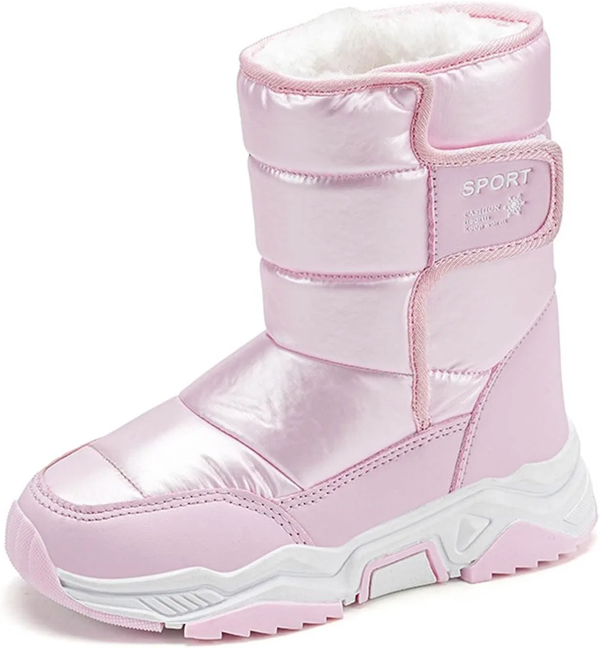 Детские зимние ботинки для девочек с принтом Metallic Boot, Pink