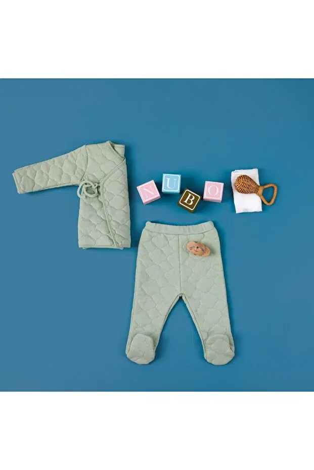Детский комплект для новорожденных с принтом Nubo Baby, Green — фото 3