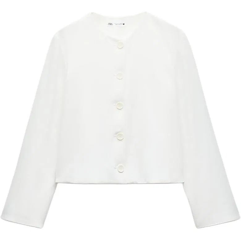 Женское пальто ZW Jackets & Coats ZARA, Ecru