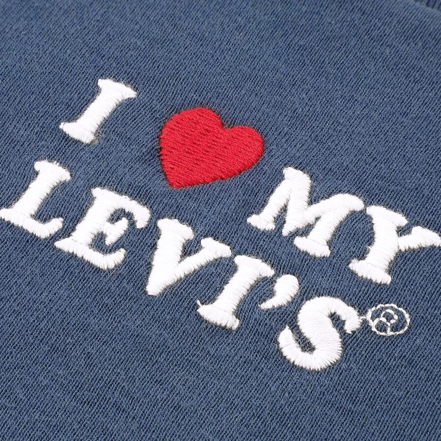 Детская футболка Levi's Kids темно-синего цвета — фото 3