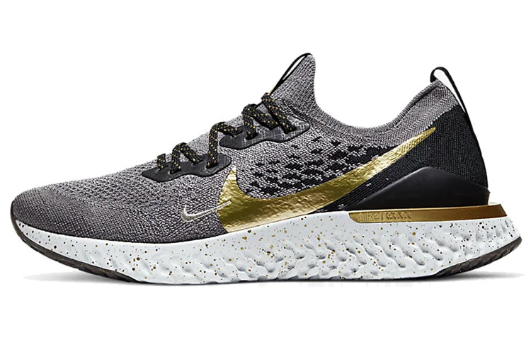 

Кроссовки Nike Epic React Flyknit 2, темно-серый/золотой