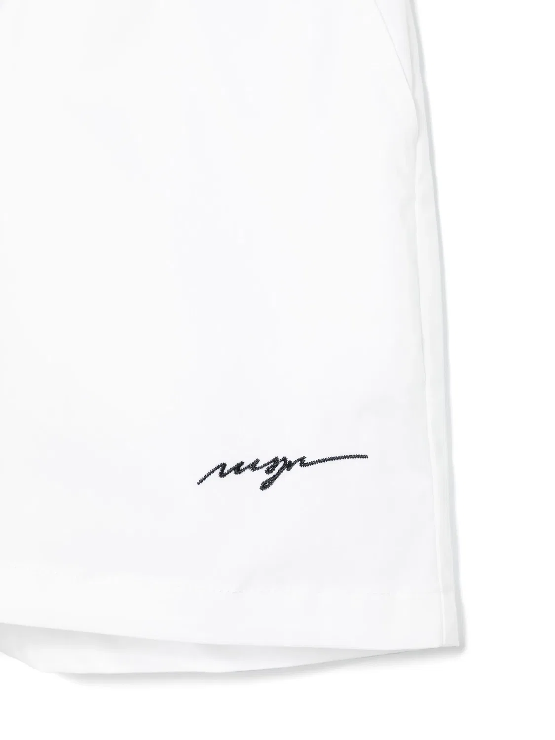 Короткие штаны из смеси хлопка и нейлона MSGM, белый — фото 2
