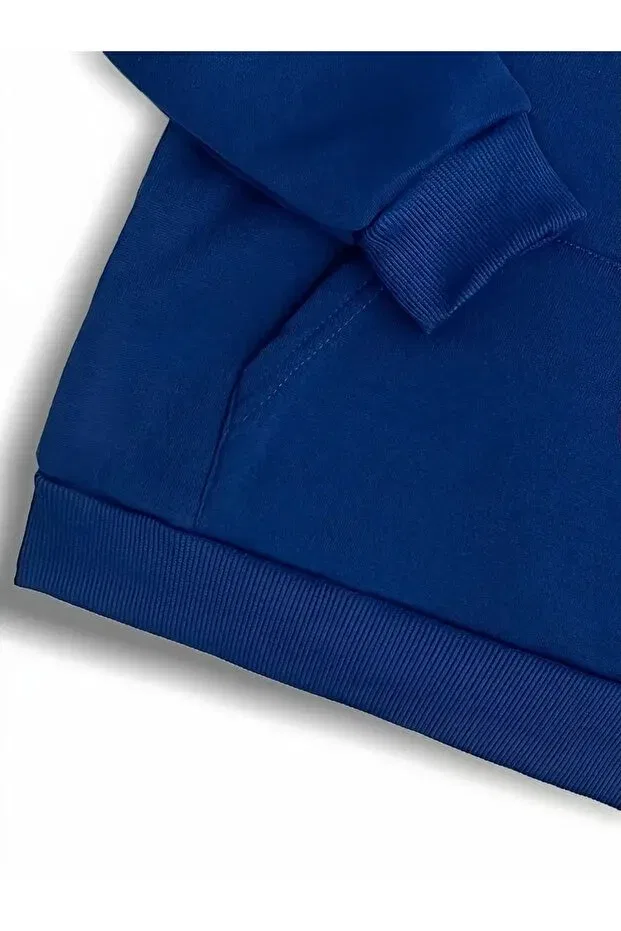 Детский комплект свитшотов с капюшоном для девочек Daxis Sportwear Company, Sax-Blue-Smoked-Black — фото 4