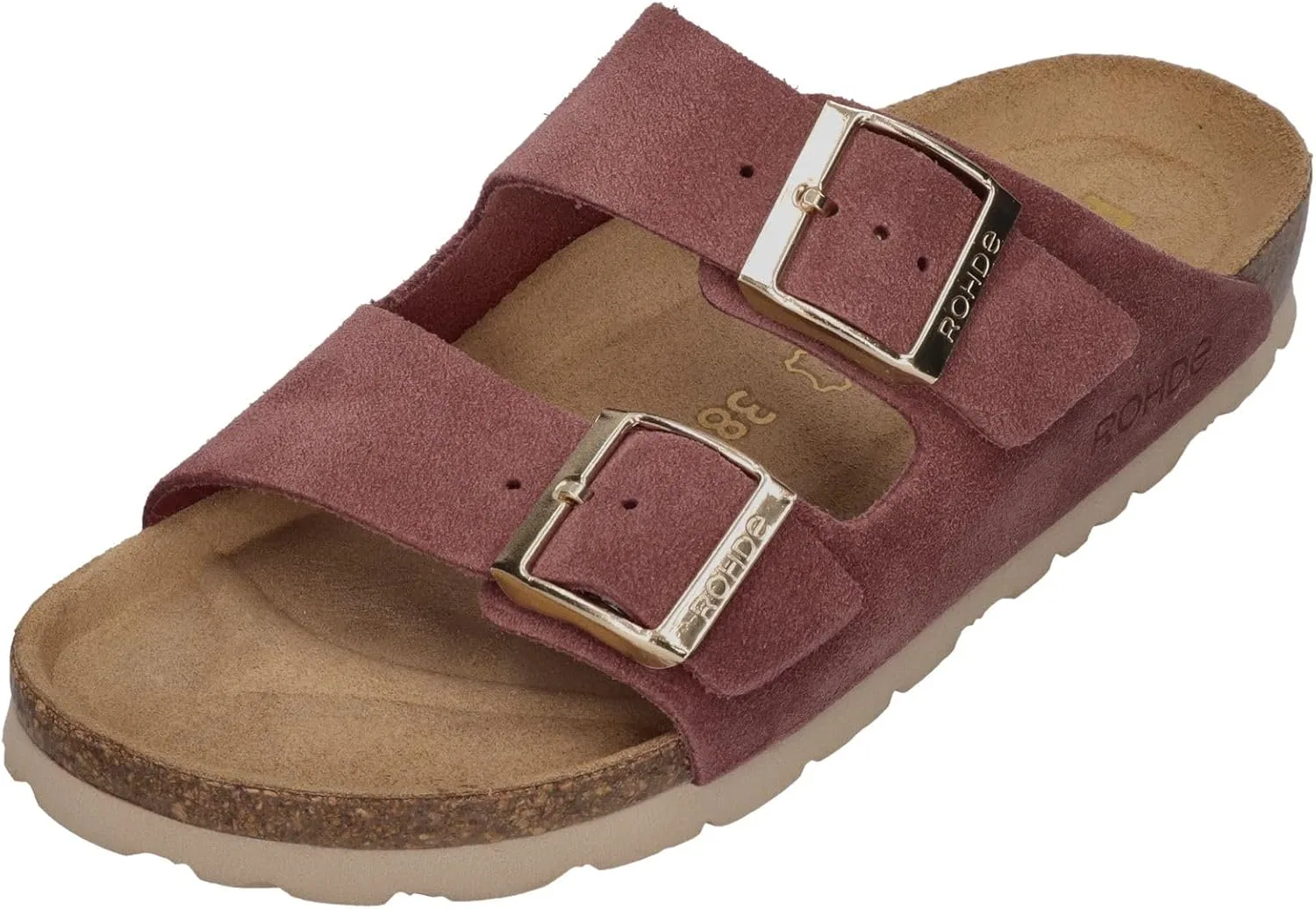 Женские кожаные шлепанцы Rohde Rodigo-D 5860, 2-Multicoloured