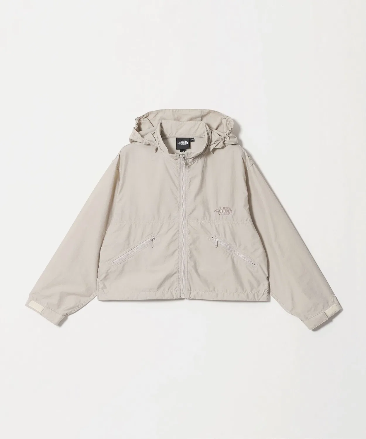 Детская куртка из нейлона с отстегивающимся капюшоном, модель Short Compact THE NORTH FACE, Off White