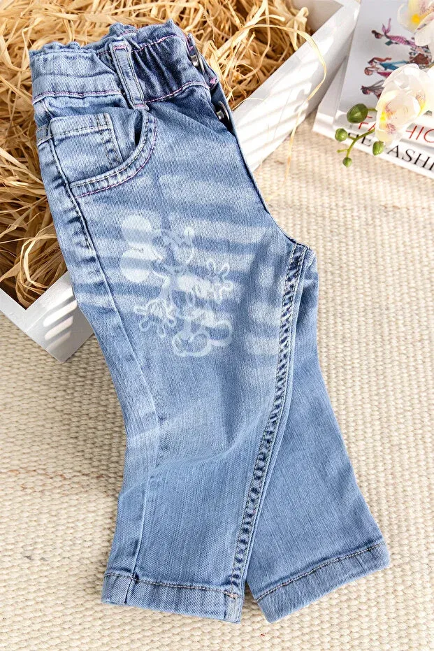 Детские джинсы для девочек skinny fit Babymod, Blue — фото 3