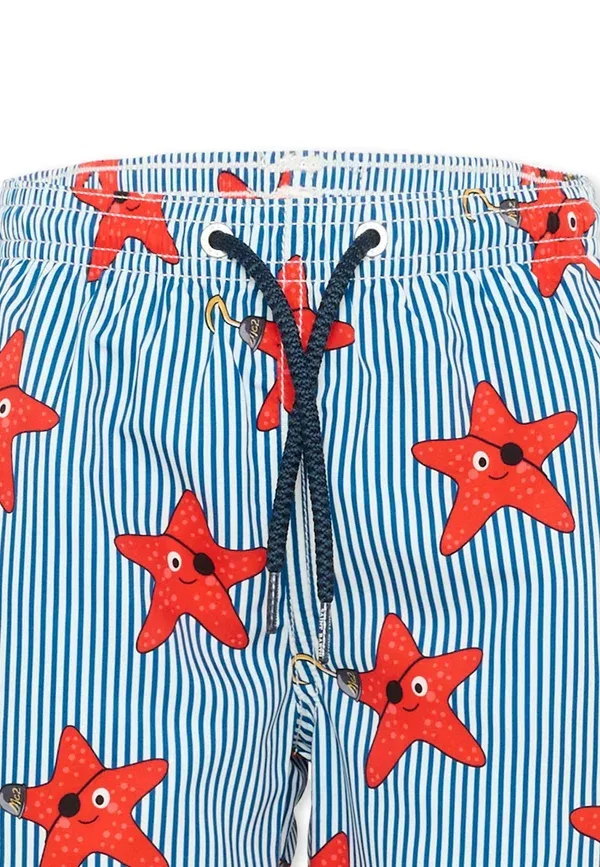 Шорты с принтом Swimming shorts Mc2 Saint Barth, синий — фото 3