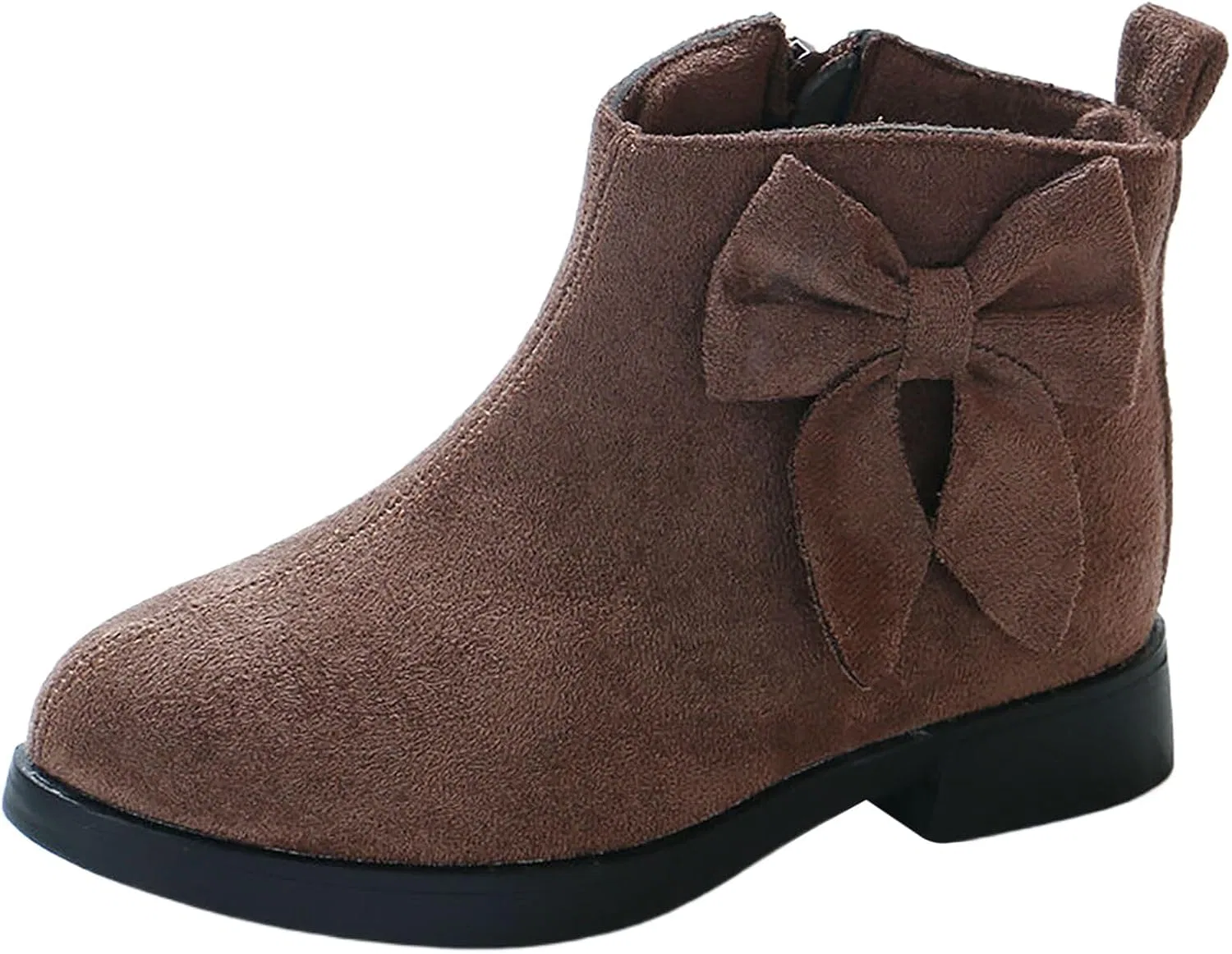 Детские сапоги для девочек с боковой молнией IWIHMIV, Brown
