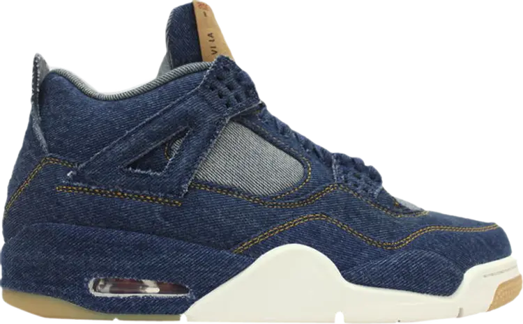 

Кроссовки Levis x Air Jordan 4 Retro Denim Sample, синий