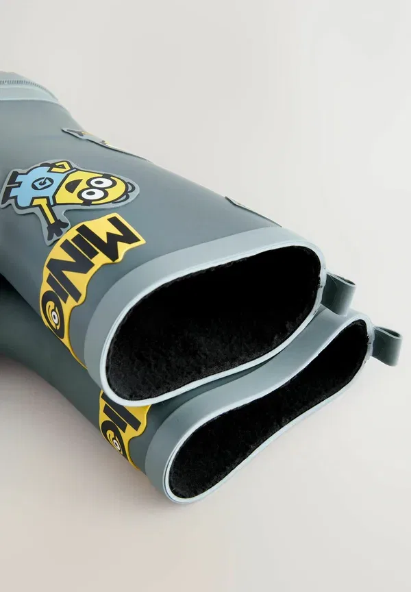 Сапоги с принтом Minions Wellies Next grey, серый — фото 4
