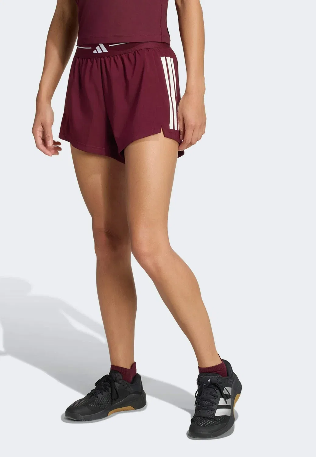 Спортивные шорты Hyperglam с тремя полосками Adidas Performance, Maroon