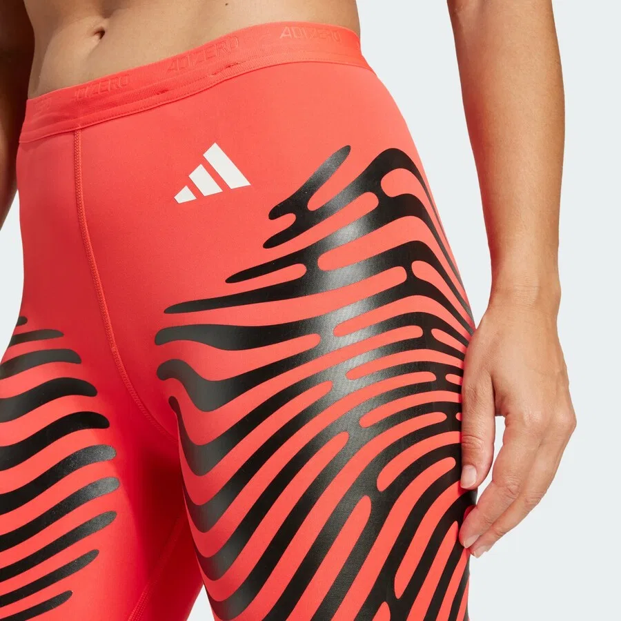 Спортивные узкие шорты ADIDAS PERFORMANCE 'Adizero Control Running Short' красного цвета — фото 4