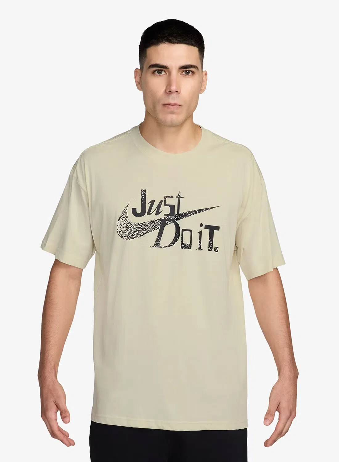 Футболка свободного кроя Just Do It Nike, светло-хаки — фото 3