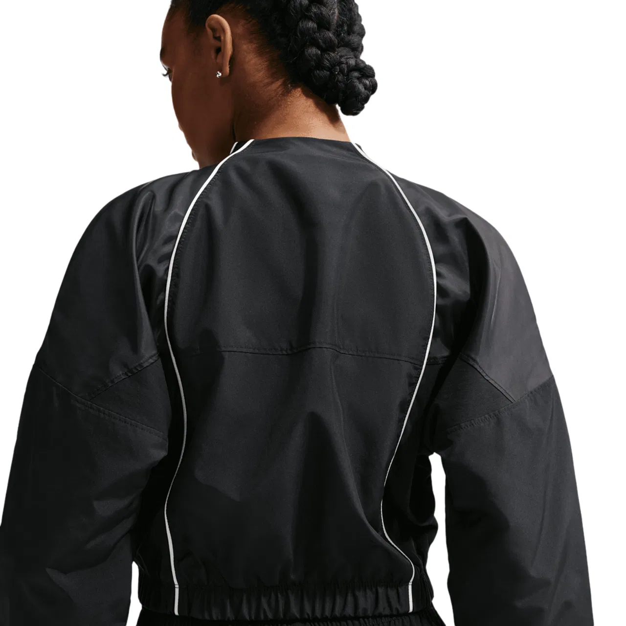 Женская куртка Shrunken Track Jacket Mod Nike, цвет Black/Sail — фото 2