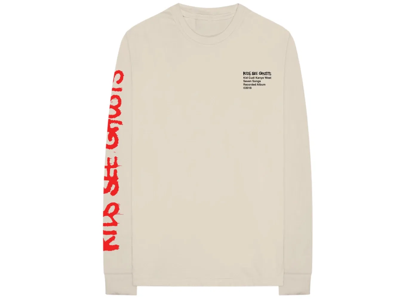 Детская футболка с принтом Kids See Ghosts Kanye West, Beige
