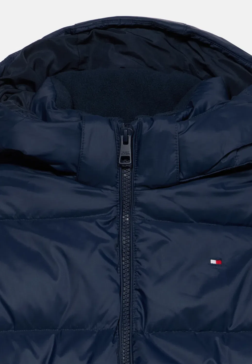Стеганая пуховая куртка с флагом, унисекс - пуховое пальто Tommy Hilfiger, Dark Blue — фото 4
