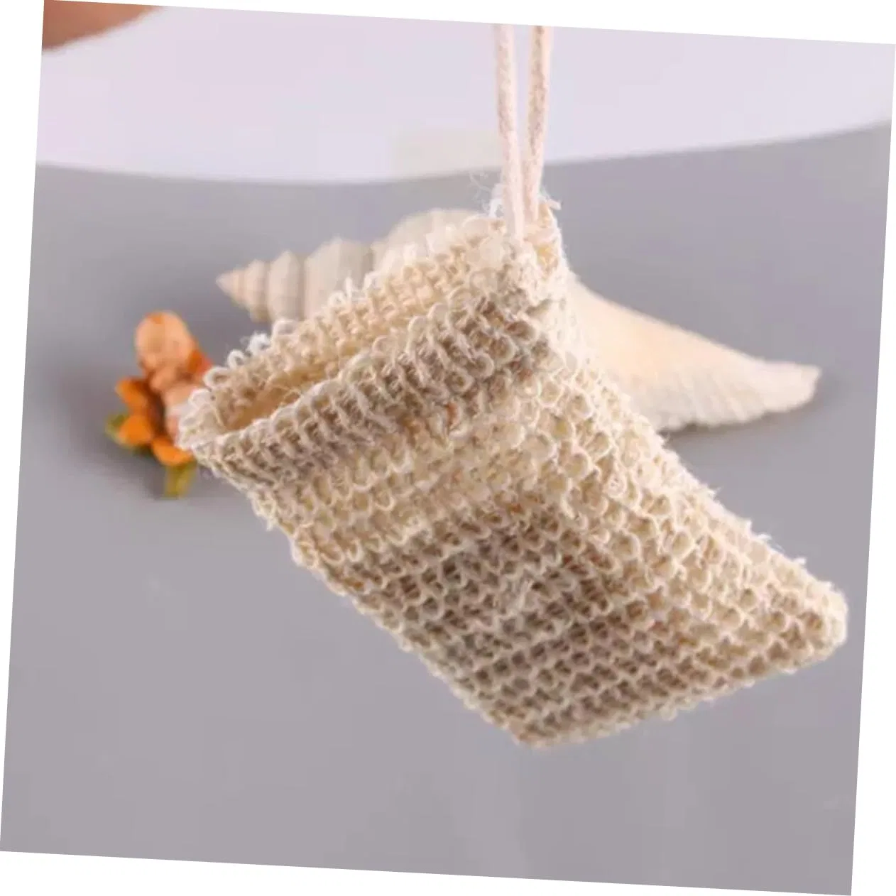 Сумка для мыла Mesh Soap Bag Healeved, 5 шт, Cotton Linen, 14x12x0.5 см — фото 2