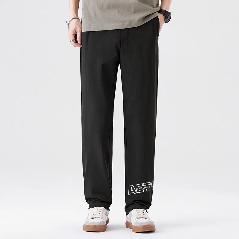 Детские повседневные брюки прямого кроя из тонкой ткани MINISO, Stretch Quick Dry Dark Gray — фото 4
