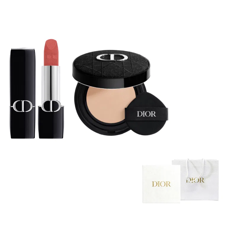 Набор косметики, Embroidery Wicker Pattern Lock, DIOR, Bold Blue Gold