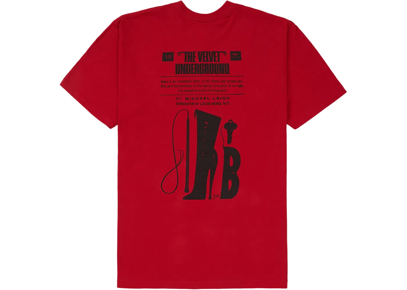 Мужская футболка с принтом Supreme The Velvet Underground Tee, Red — фото 2