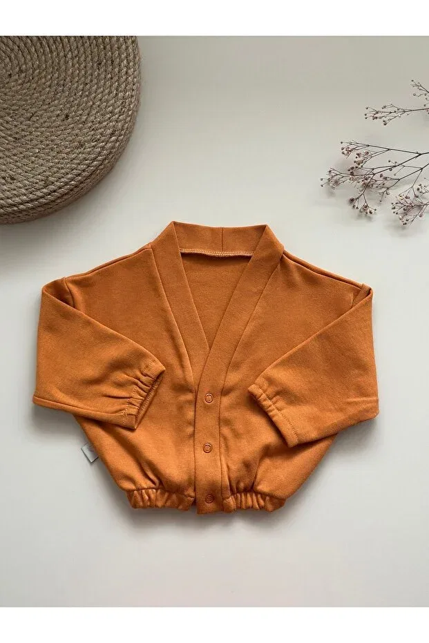 Куртка из чесаного хлопка цвета корицы - 100% хлопок Mama Miel Baby — фото 3